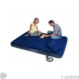 Portable With 2 Pillows Intex Classic Downy Queen